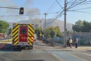 El CBS respondió ante incendio que afectó una propiedad en la comuna de Renca