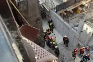 CBS rescató a trabajador accidentado en construcción