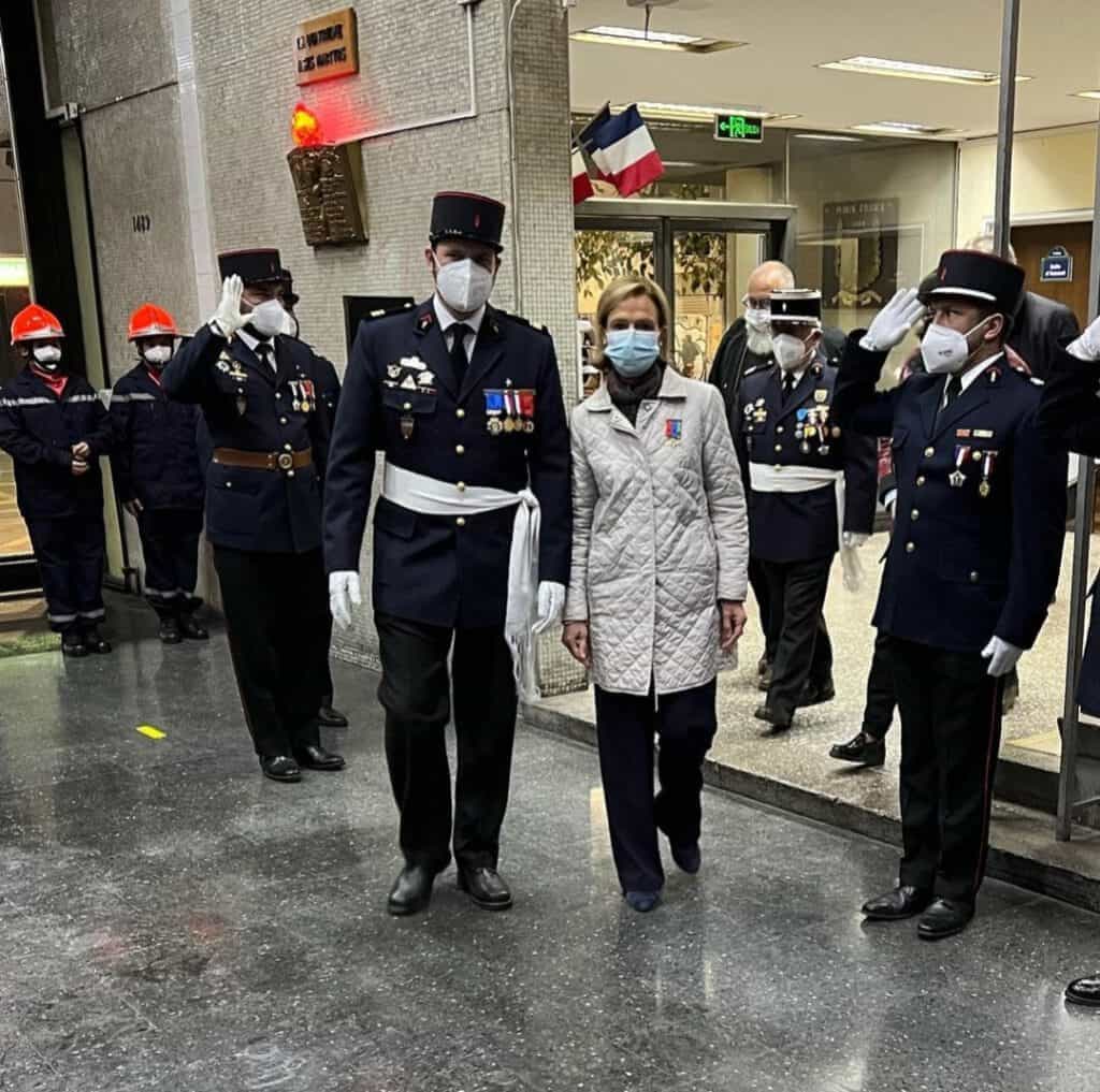 La “Pompe France” recibió la visita de la Embajadora de la Legión de Honor