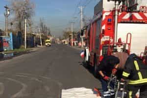 CBS respondió ante emergencia con materiales peligrosos en Estación Central