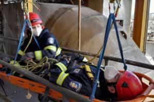 GRIMP-CBS efectuó maniobras de rescate en planta termoeléctrica