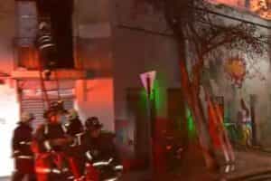 El CBS respondió a incendio en viviendas de Avenida Portugal y General Gana
