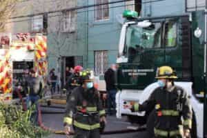 El CBS respondió ante incendio en bodega de muebles en San Francisco y Ñuble