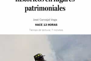Labor del CBS ante incendios patrimoniales fue dada a conocer a través de diario La Tercera