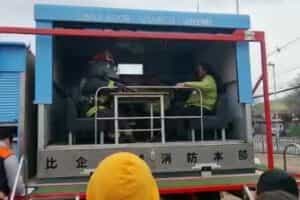 Claxon El Bombero participó en aprendizaje de seguridad ante terremotos