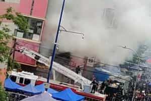 El CBS atendió incendio en local comercial del barrio Meiggs: dos bodegas afectadas