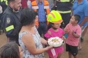Voluntarios cumplieron el sueño de Martina en medio de los incendios forestales