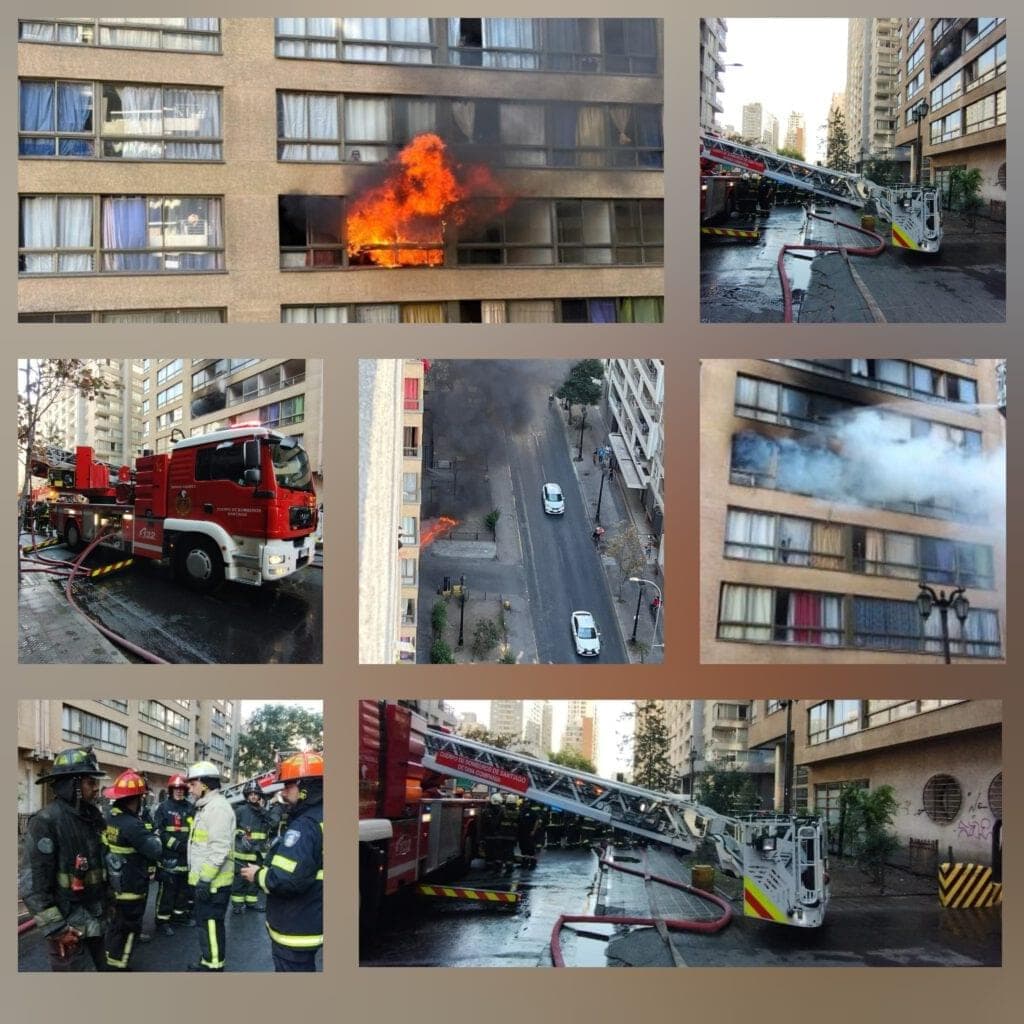 El CBS controló incendio en departamento de edificio de Eleuterio Ramírez con San Francisco