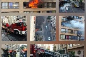 El CBS controló incendio en departamento de edificio de Eleuterio Ramírez con San Francisco