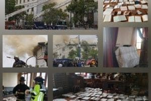 El CBS controló incendio y rescató bienes patrimoniales en incendio de Liceo de Aplicación