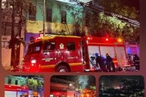 El CBS respondió ante incendio que afectó viviendas y locales comerciales en Avenida Matta