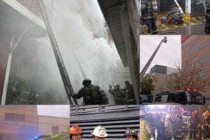 El CBS controló y extinguió incendio que demandó 7 horas de labor en Santiago