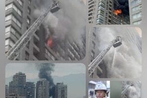 El CBS controló y extinguió incendio que afectó cuatro departamentos en edificio