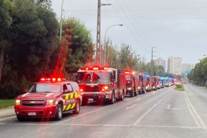 El CBS concurrió en apoyo al combate de incendios forestales en la Región de Valparaíso