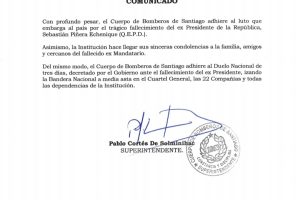 El CBS expresó sus condolencias por el fallecimiento del ex Presidente Sebastián Piñera Echenique (Q.E.P.D.)