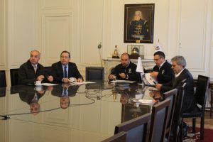 El CBS se reunió con Rector y Director de la Academia Nacional de Bomberos
