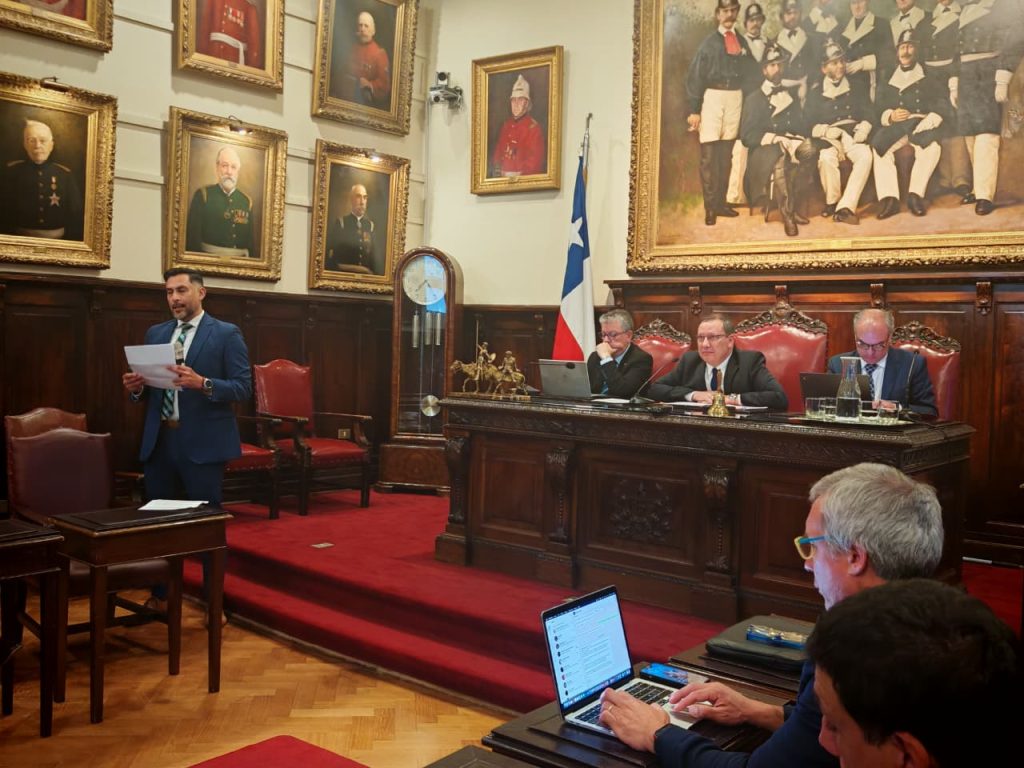 Exposición del Voluntario Honorario Cristián Pincetti sobre la importancia de la presencia internacional del CBS