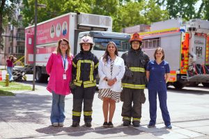 Bomberas y funcionarias del CBS acceden a mamografías gratuitas de Fundación Arturo López Pérez