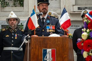 “Pompe France” conmemoró 107 años del Armisticio y a sus bomberos caídos en la I Guerra Mundial