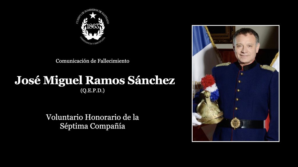 Fallecimiento del voluntario honorario Jos&eacute; Miguel Ramos S&aacute;nchez