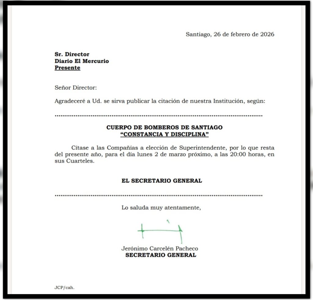 Secretario General cita a elecci&oacute;n para proveer el cargo de Superintendente de la Instituci&oacute;n
