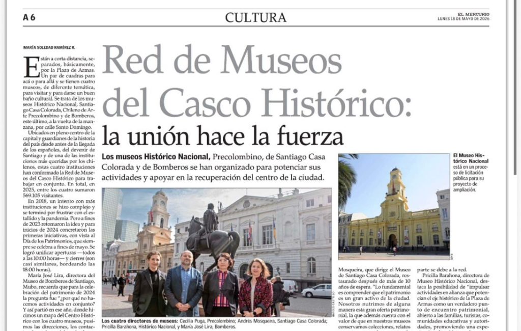 El MuBo en reportaje de El Mercurio sobre museos del casco hist&oacute;rico de Santiago